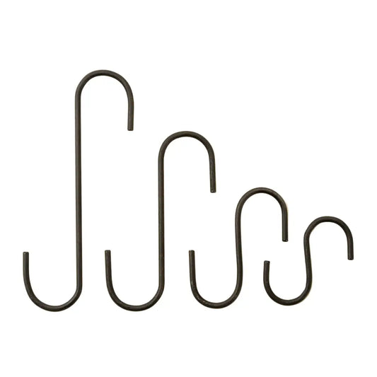 Indaba - Forged Iron S-Hooks S/4 Black