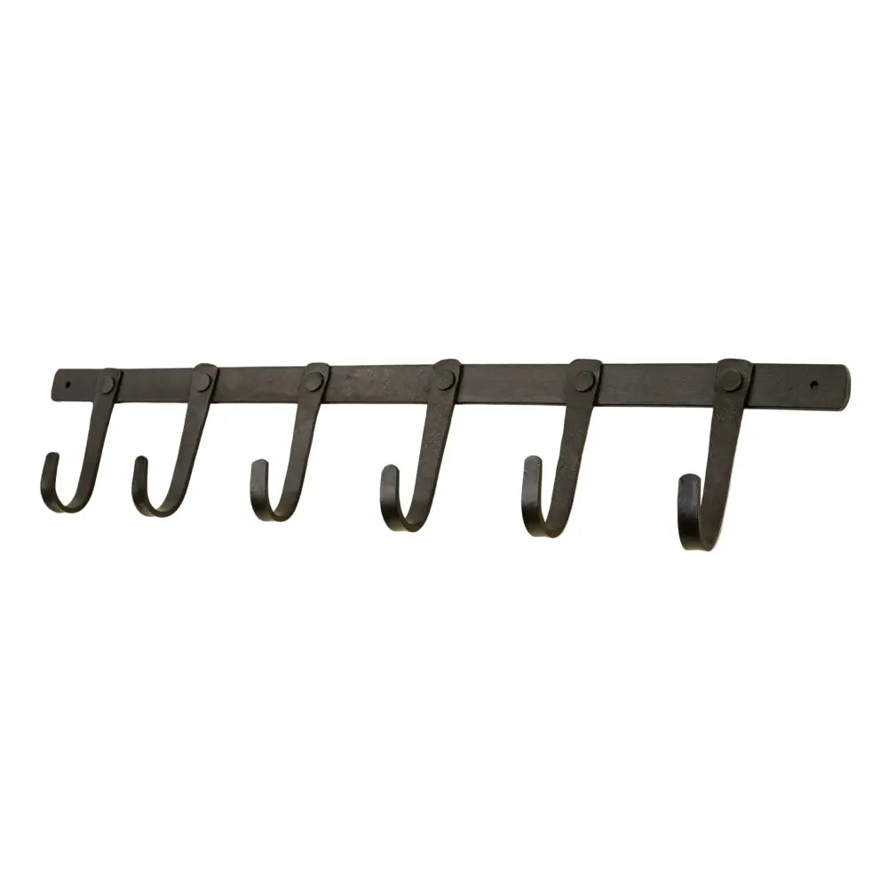 Forged Iron Wall Hook - 6 Hooks