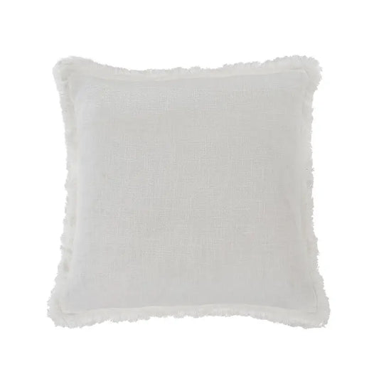 Frayed Edge Pillow White - PABOOM