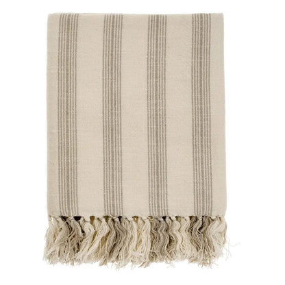 French Stripe Hammam Bath Towel - Warm Sand
