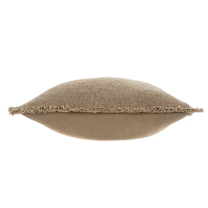 Fringed Boucle Pillow - Off White