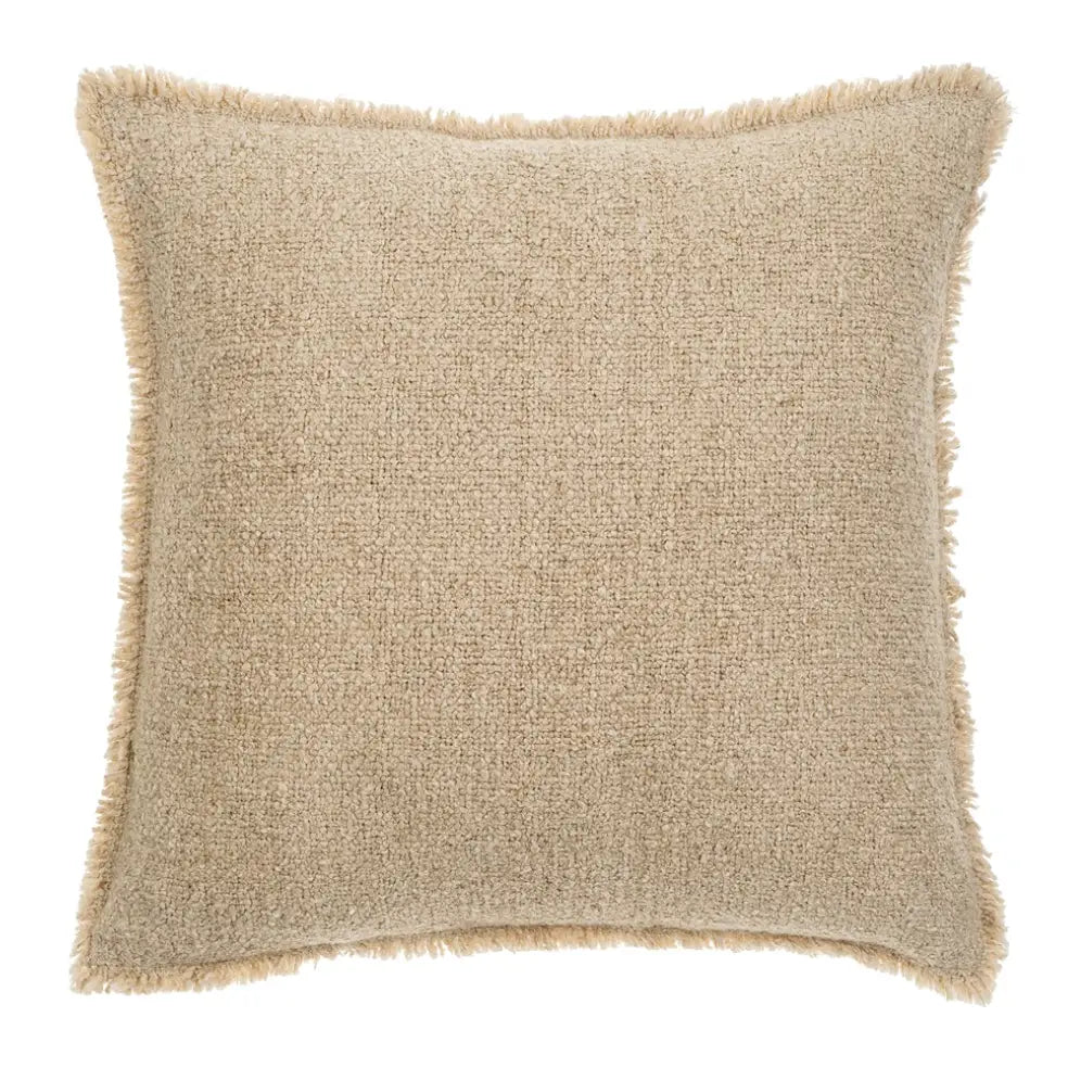 Fringed Boucle Pillow - Off White