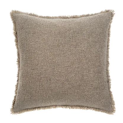 Fringed Boucle Pillow - Terracotta
