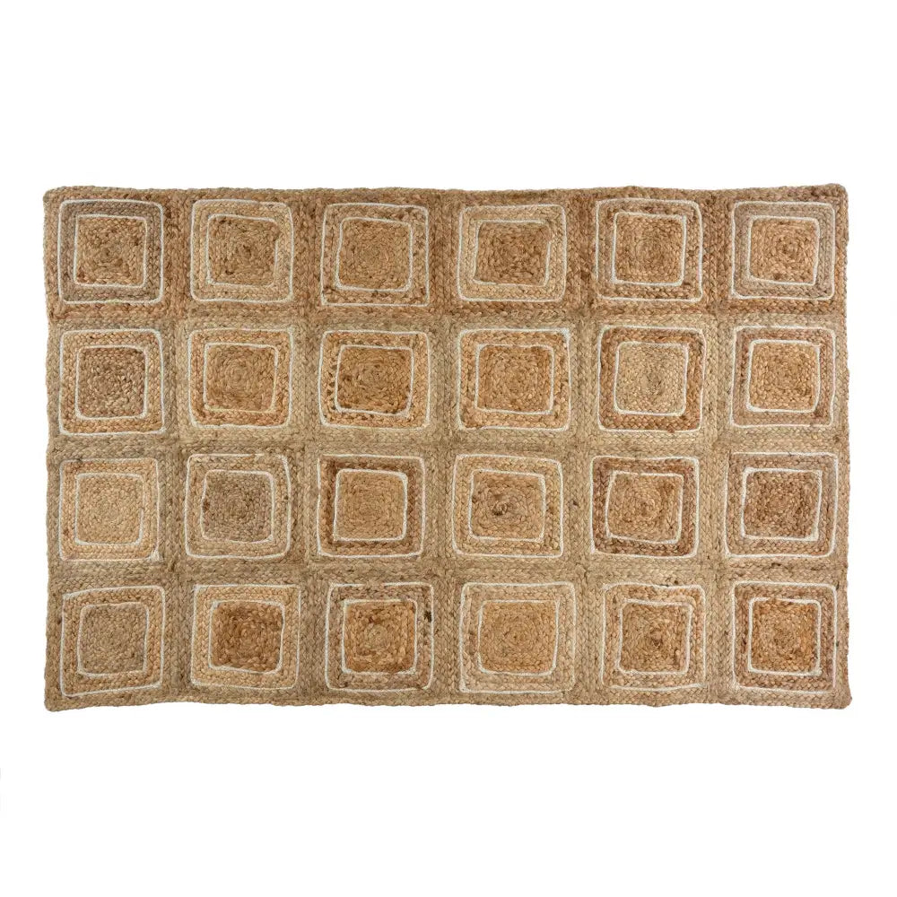 Geo Jute Rug White - PABOOM