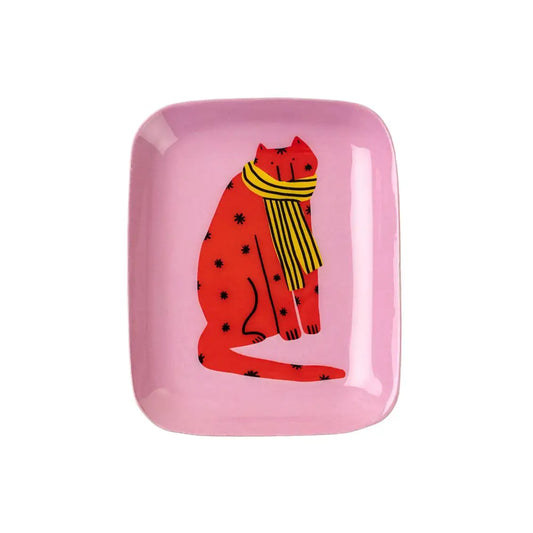 Indaba - Groovy Cat Decorative Enameled Tray
