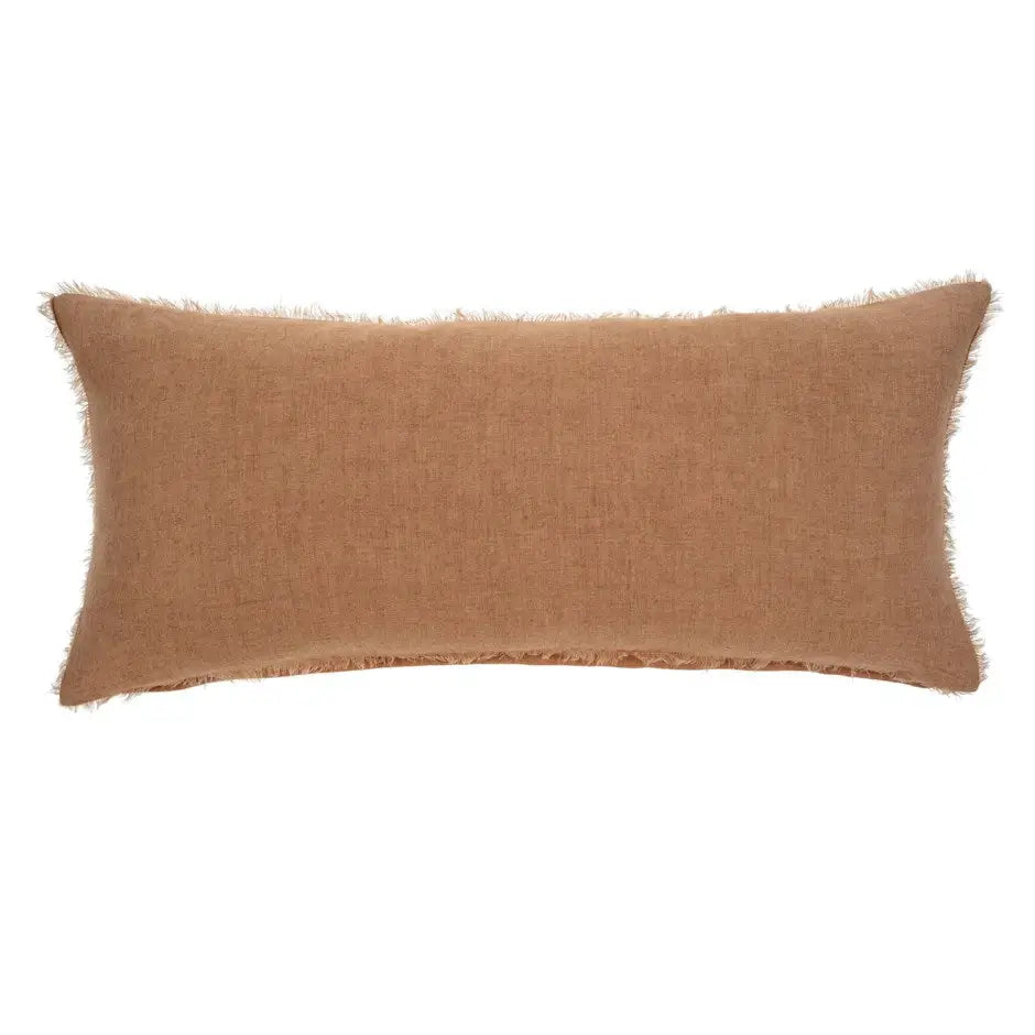 Lina Linen Cushion Long Terracotta - PABOOM