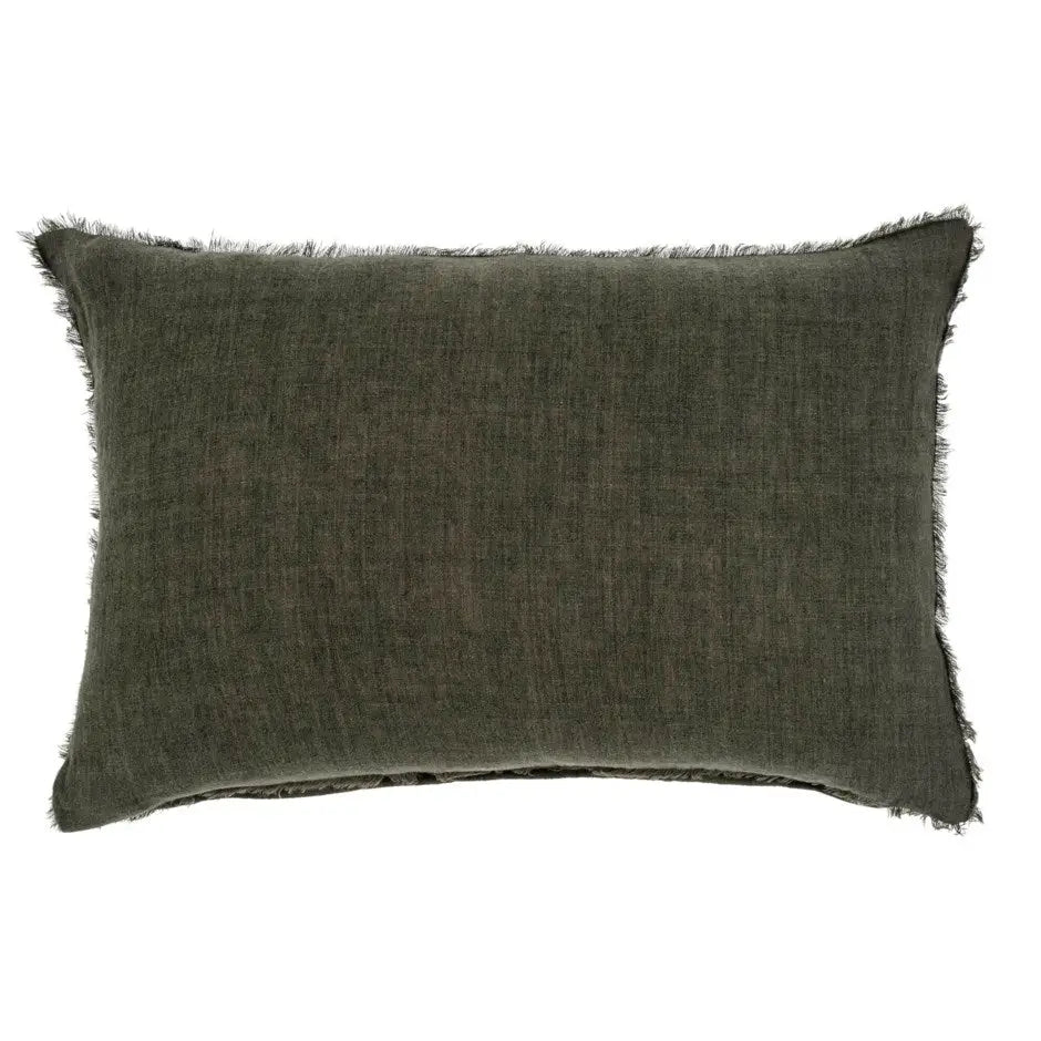 Lina Linen Cushion Lumbar Avocado - PABOOM