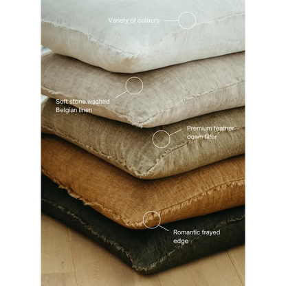 Lina Linen Pillow 24" - Anise