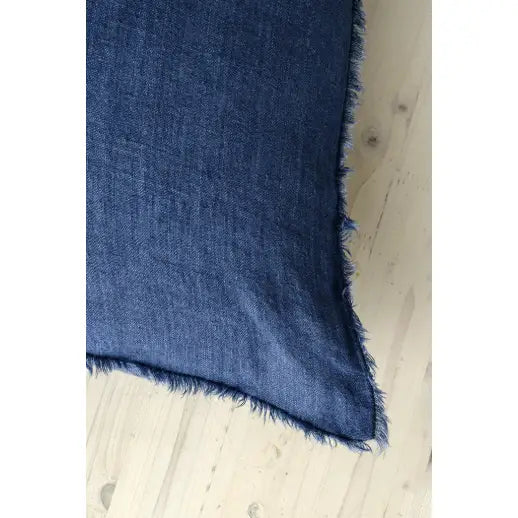 Lina Linen Pillow 24" - Cobalt