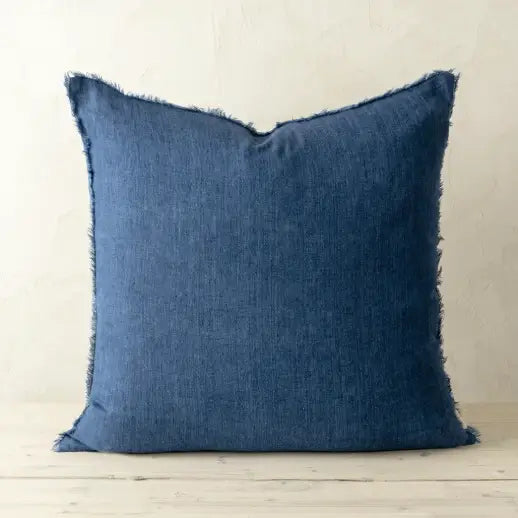 Lina Linen Pillow 24" - Cobalt