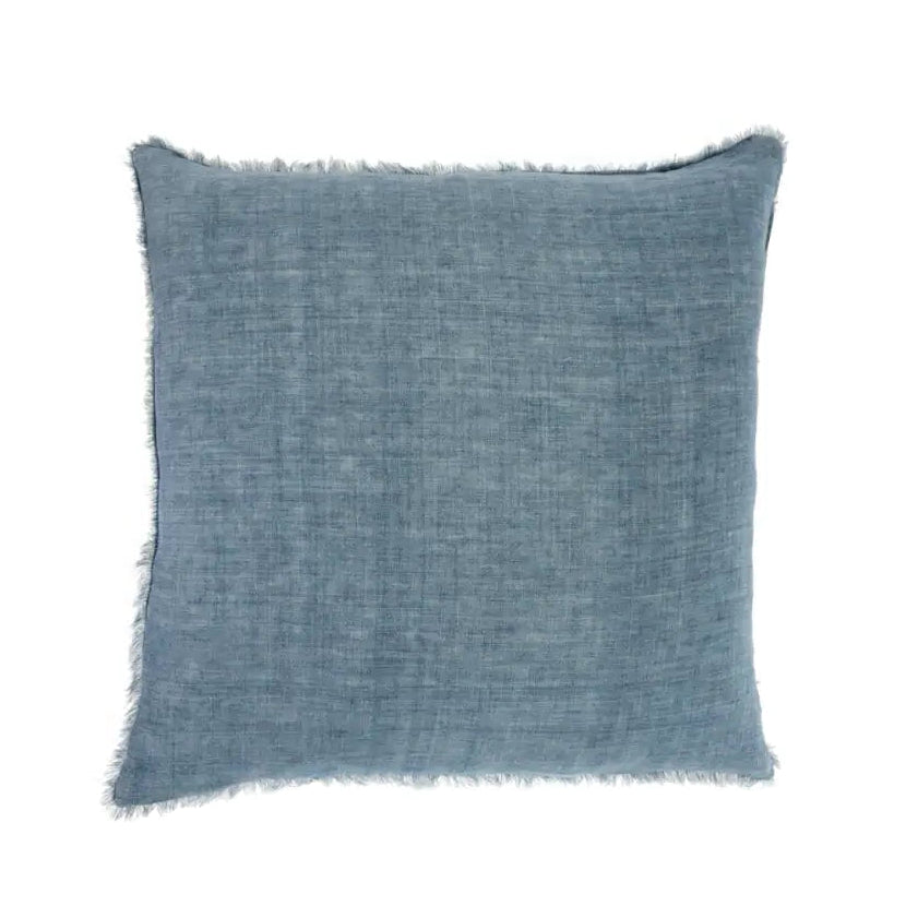 Indaba - Lina Linen Pillow Cover 24” Arctic Blue