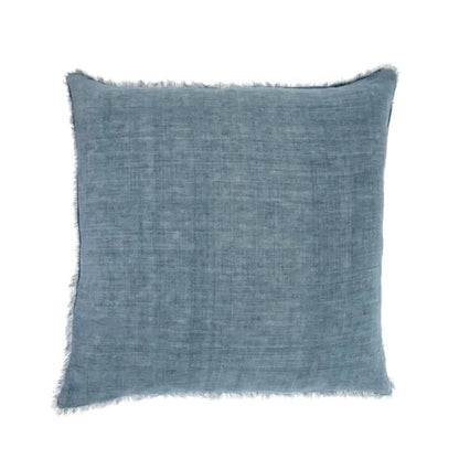 Lina Linen Pillow 24" - Arctic Blue