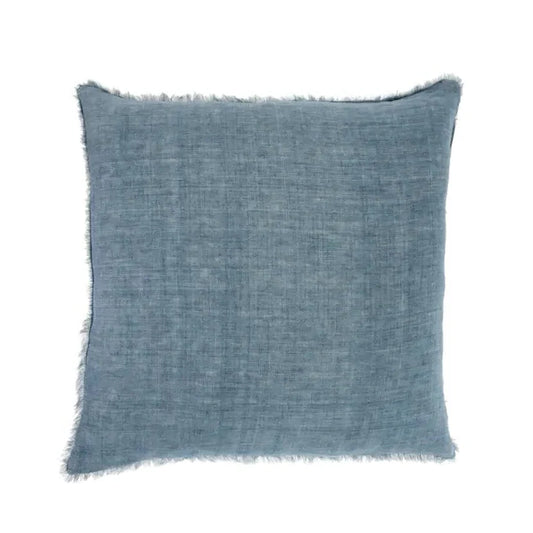 Lina Linen Pillow 24" - Arctic Blue