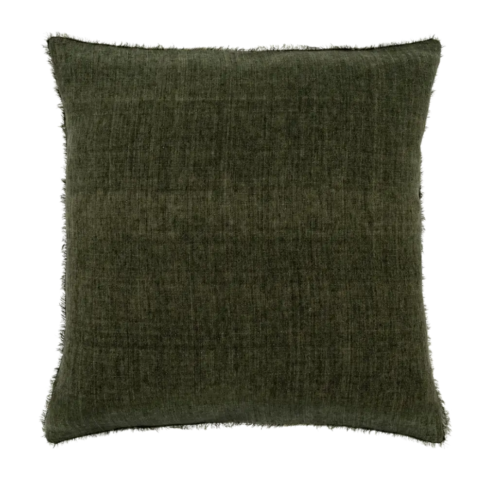 Indaba - Lina Linen Pillow Cover 24” Avocado