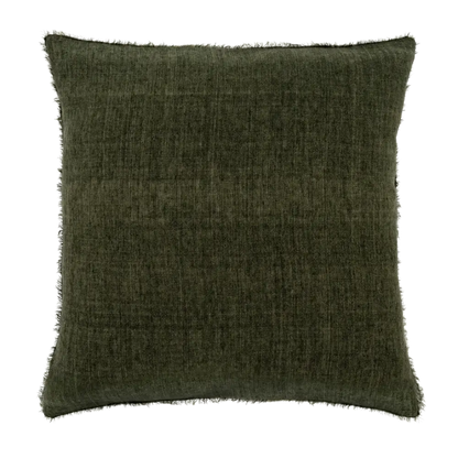 Indaba - Lina Linen Pillow Cover 24” Avocado