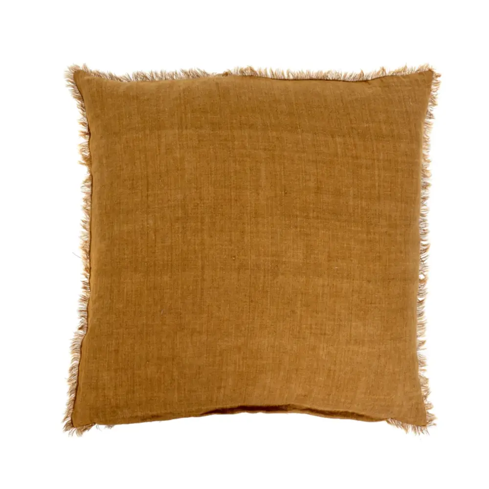 Indaba - Lina Linen Pillow Cover 24” Gold