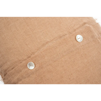 Indaba - Lina Linen Queen Duvet Set Terracotta