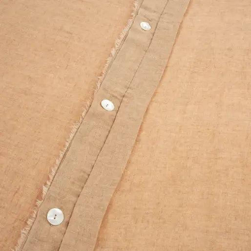 Indaba - Lina Linen Queen Duvet Set Terracotta