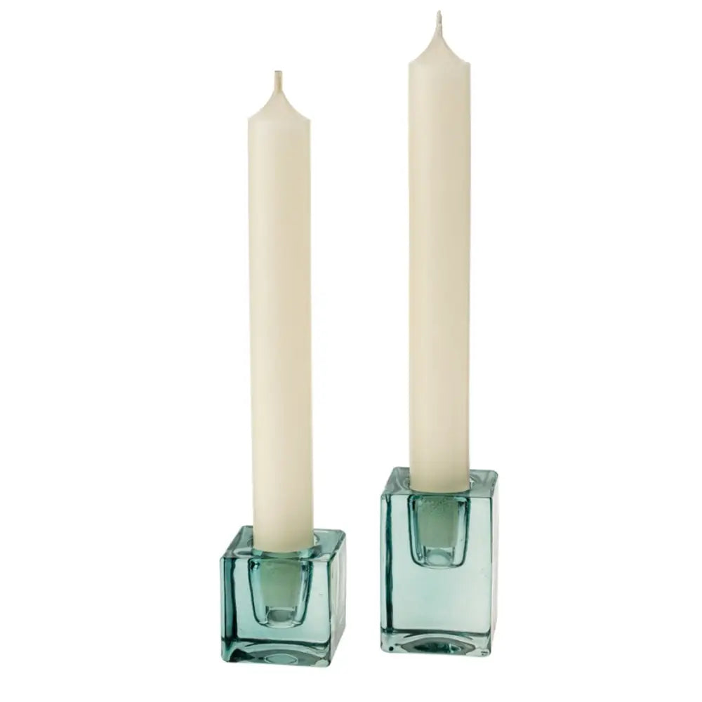 Luca Glass Candle Holder Blue - PABOOM