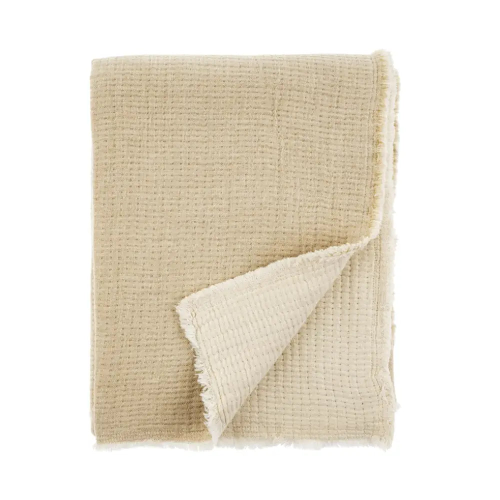 Madeira Double Sided Throw Beige/Natural 50x60in. - PABOOM