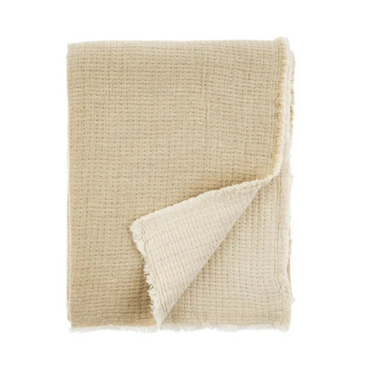 Madeira Double Sided Throw Beige/Natural 50x60in. - PABOOM