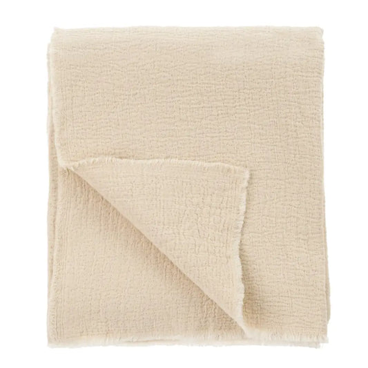 Cream Malabar throw in natural by Indaba | PABOOM