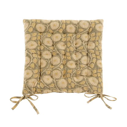 Indaba - Marigold Block Print Chair Pad