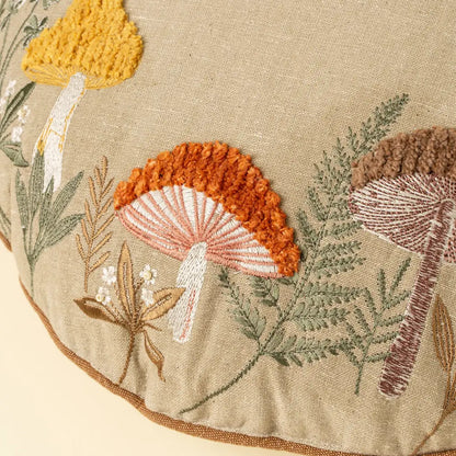 Indaba - Mushroom Grove Round Pillow