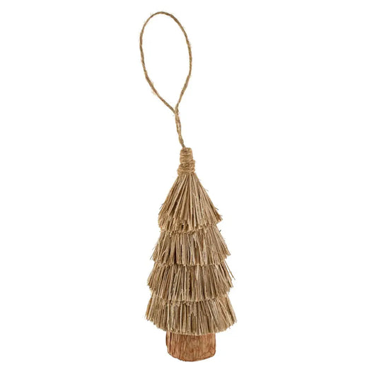 Natural Straw Tree Ornament Large - PABOOM