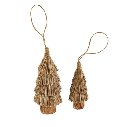 Natural Straw Tree Ornament Large - PABOOM