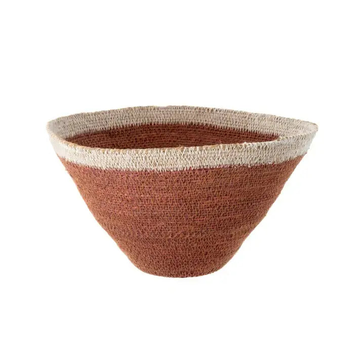 Nova Seagrass Basket Pink/White - PABOOM