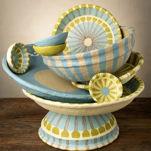Indaba - Painted Paper Mache Mini Bowl