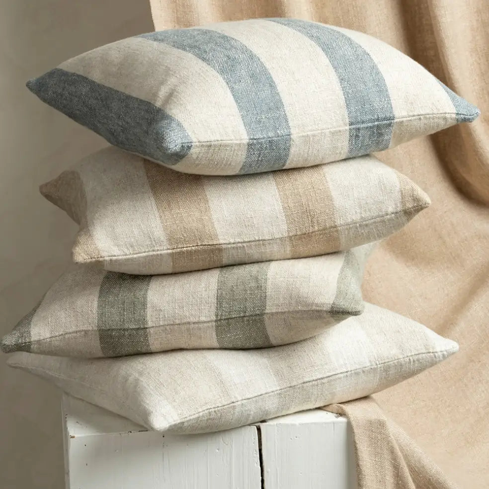 Penstone Stripe Pillow Green - PABOOM