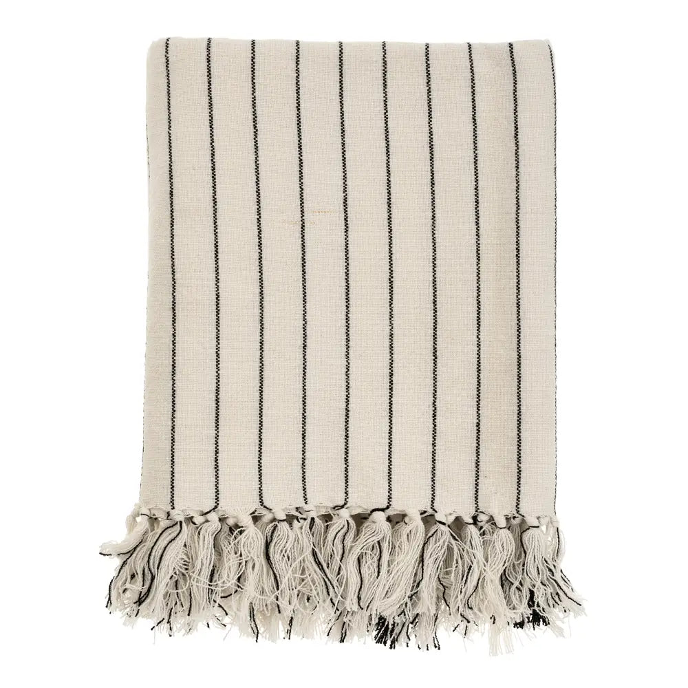 Indaba - Pinstripe Hamman Bath Towel Black