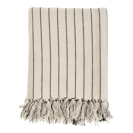 Indaba - Pinstripe Hamman Bath Towel Black