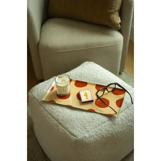 Indaba - Polka Dot Decorative Enameled Tray