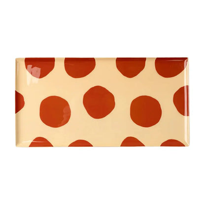 Indaba - Polka Dot Decorative Enameled Tray