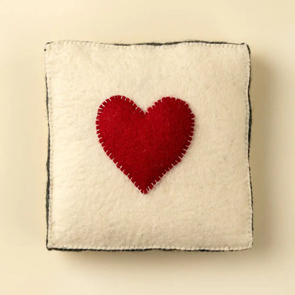 Indaba - Red Heart Felt Wall Plaque