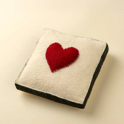 Indaba - Red Heart Felt Wall Plaque