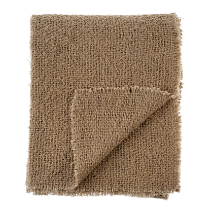 Sable Fringe Throw, Beige - PABOOM