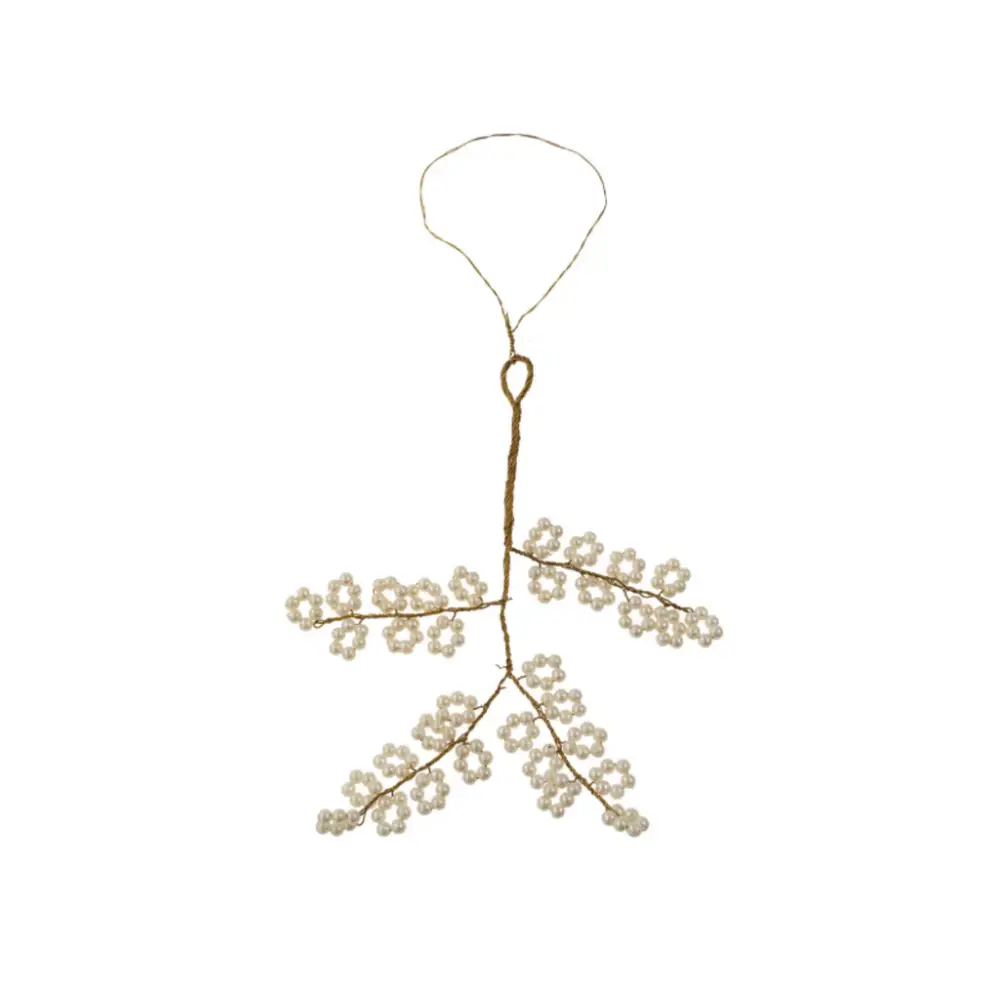 Snow Sprig  Beaded Ornament - PABOOM