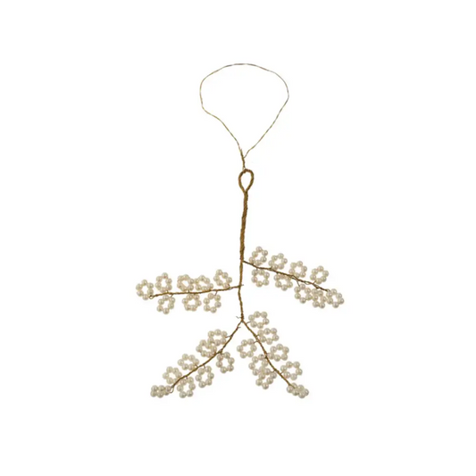 Snow Sprig  Beaded Ornament - PABOOM