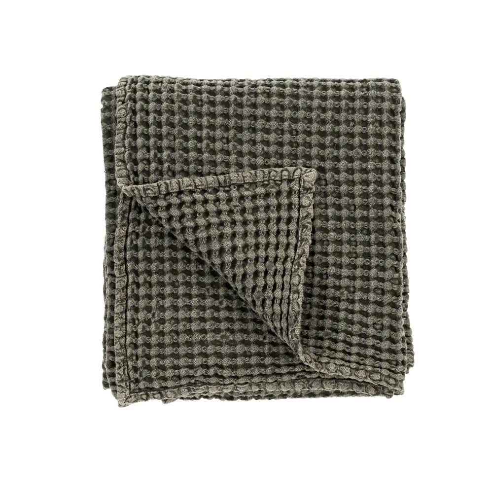 Indaba - Stonewashed Waffle Throw Charcoal