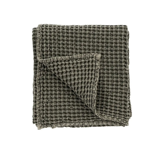 Indaba - Stonewashed Waffle Throw Charcoal