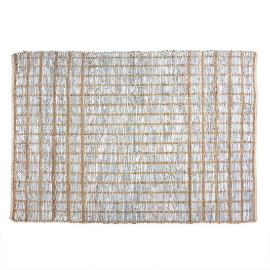 Trestle Leather + Jute Rug Ice - PABOOM