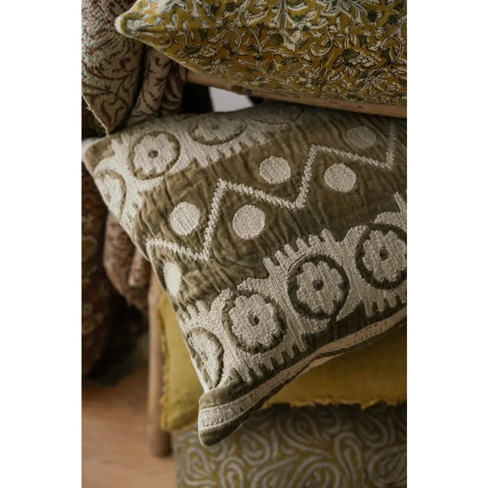 Indaba - Velvet Embroidered Cushion