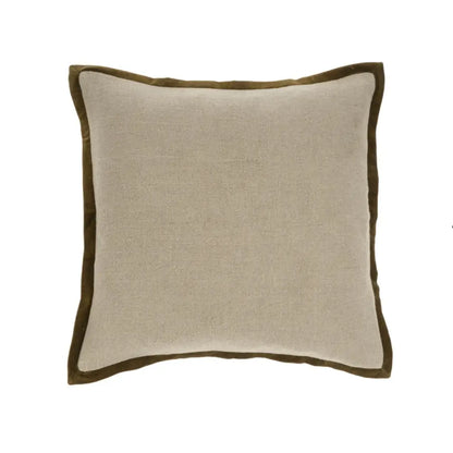 Velvet Trim Pillow Green - PABOOM