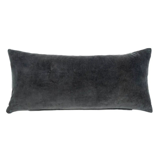 Vera Velvet Long Pillow Graphite - PABOOM