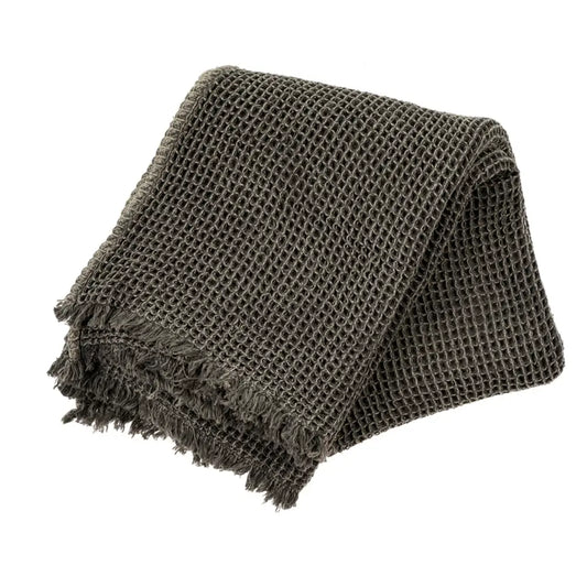 Indaba - Waffle Throw Dark Grey