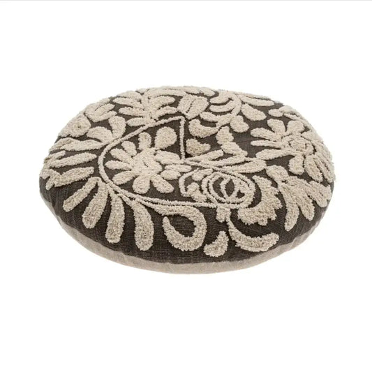 Indaba - Wildflower Round Cushion Charcoal